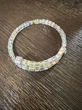 Swarovski Iridescent Aurora Crystal Coil Bracelet